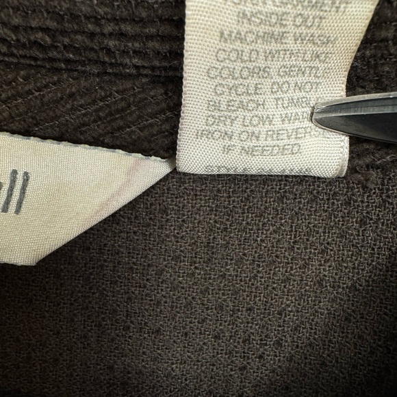 Vintage J Jill Size Small Patchwork Square Metal Button Brown Jacket Artsy - Picture 5 of 8